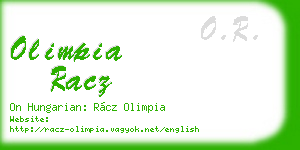 olimpia racz business card