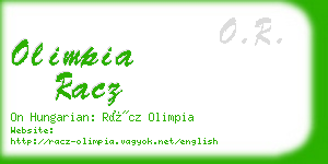 olimpia racz business card